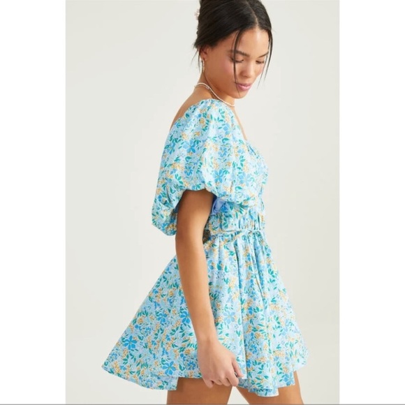 ‼️SOLD‼️ ALTAR'D STATE NWT Floral Puff Sleeve Dress XS - Picture 3 of 6